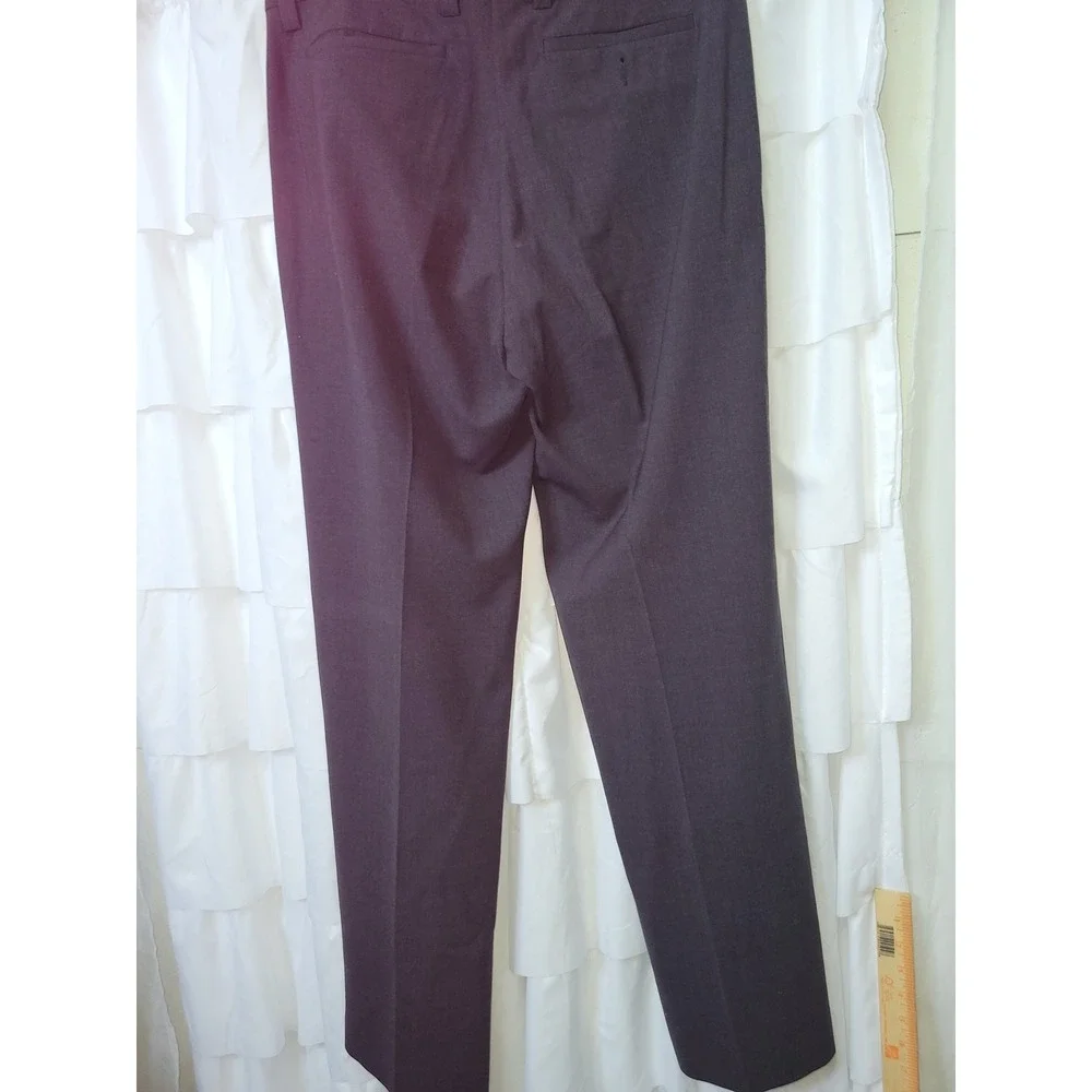 Banana Republic Dawson Mens Dress Pants 34x34 Dark Gray Wool Blend Flat Fro 1318